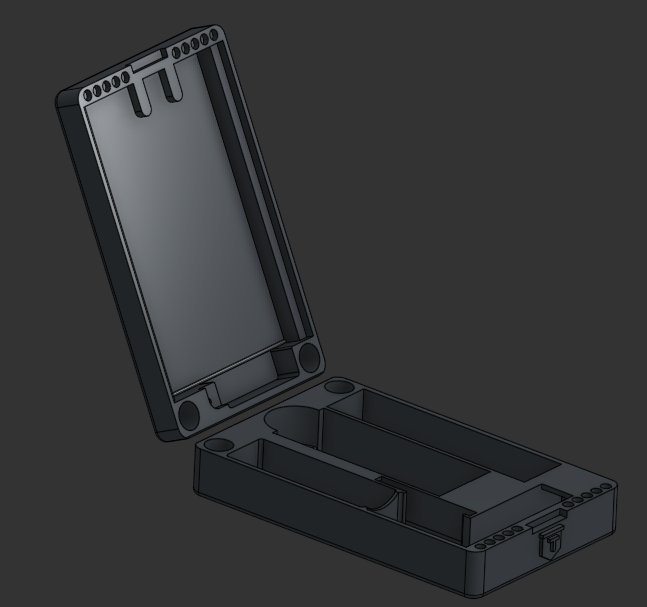 Tunzam 3D CAD Angled Open View — Designed in California