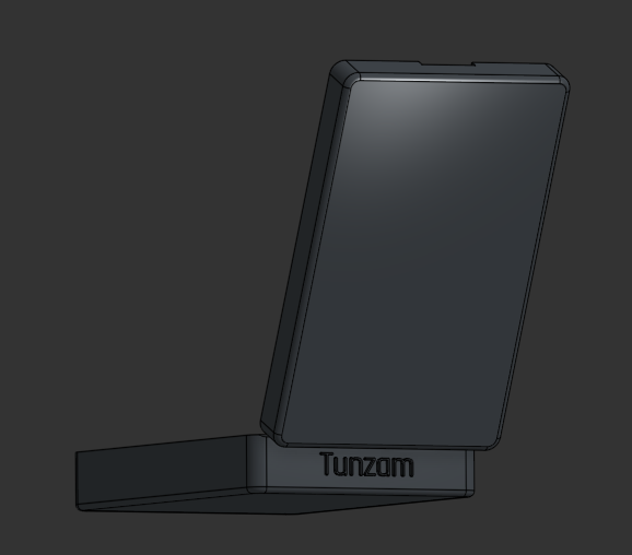Tunzam 3D CAD Hinge Back View — Designed in California